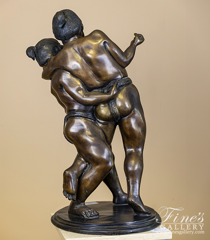 Bronze Statues  - Bronze Sumo Wrestlers Statue - BS-860